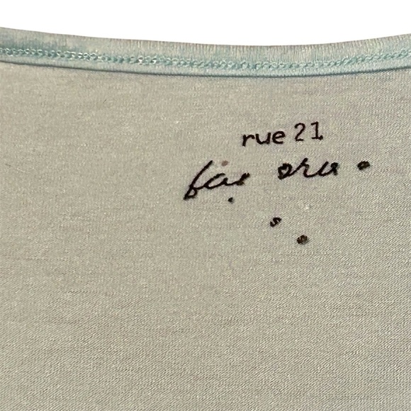 Rue 21 for era Light Blue Pocket T Shirt Womens Casual Short Sleeve‎ Top - Picture 3 of 4